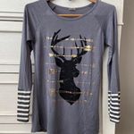 Color Bear Gray Deer with Gold Arrows Shirt. Size Small. EUC Photo 0
