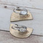 Vintage Clip On Earrings 1" Orange Slice Retro Stud Converted Photo 7