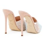 Giuseppe Zanotti Isidora Iridescent Rhinestone Platform Mule Pump Heel Nude 38.5 Photo 2