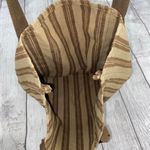 Fabric tote shoulder bag open pouch brown/tan stripe Multiple Photo 3