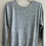 Pure / US Collection Grey Cross Front Sweater, Cozy Trendy Fall Knit, Medium Gray Photo 12