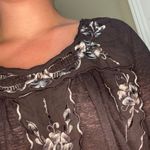 Free People  Embroidered Flowy Top - size small Photo 2