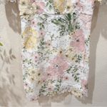 Arose Studio Deanna Short Sleeve Square Neck Spring Floral Mini Dress Small NWOT White Photo 7