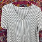 Madewell  Novel Tie-Front Top in Stripe Photo 4