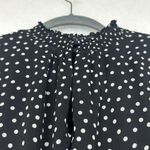 EXPRESS Women's Polka Dot Smocked-Waist Flutter-Sleeve Midi Dress Sz Small Photo 4