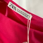 ZARA NWT  One Shoulder Ruched Mini Dress in‎ Pink Size Small Photo 5