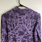 Athleta Momentum Long Sleeve Top Womenx XL Purple Zip Floral Run Jog Gym Workout Photo 6