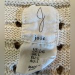 Joie  Open Stitch/Weave Sweater, Cream, Size Large, Polo, Cozy, Comfy Photo 2
