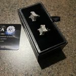 Sterling Silver Moissanite  Earrings Photo 3