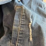 American Bazi Tad Denim Bomber Jacket Distressed Womens Small Photo 8