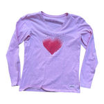 Life is Good  Women's Scattered Hearts Long Sleeve Crusher Vee Tee Size Small Photo 0