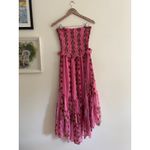 Free People  Alejandra Midi Dress in Hot Pink Combo Size Small Photo 7