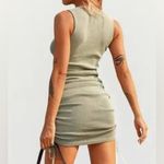 LIONESS NWT Military Minds Mini Sleeveless Dress Sage Green Women’s Large | US 8 Photo 4