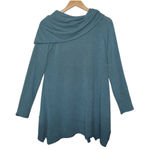 Soft Surroundings Womens  Blue Long Sleeve Cowl Neck Sweater Shirt Top Size Small Photo 1
