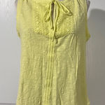 Rafaella  100% Cotton‎ Tie Neckline Tank Top - sz L Photo 0