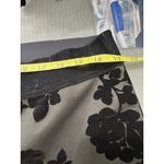 Liz Claiborne Liz‎ Claiborne Career Black Floral Velvet Flocked Stretch Dress Pants Size Large Photo 5