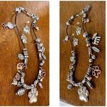 Paw Print Necklace Earrings Set Pendant 17 inch Handmade New Dog Bone An… Gold Photo 9