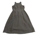 Banana Republic Grey Crepe Sleeveless Dress Button-Front Pleated Size 6 Women's Photo 5