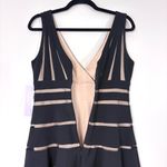 JS Collections Ottoman Illusions Fit and Flare Mini Dress in Black Size 8 Photo 6