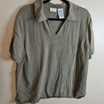 White Stag  Plus Vintage 18W / 20W Olive Green Sweater Polo Photo 0