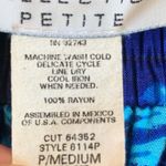 Vintage 90s Petite Shorts Baggy Blue Tropical Print Elastic Waist Oversized Size undefined Photo 5