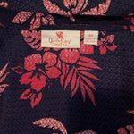 Quacker Factory  Navy and Red Floral Top Photo 3