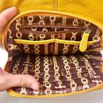 Tignanello Mustard Yellow Genuine Leather Crossbody Bag Adjustable Strap wallet Photo 5
