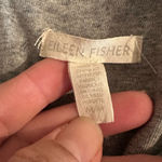 Eileen Fisher  Womens Org Cotton Gray Wide Leg Jumpsuit Medium Pockets Zipper Photo 7