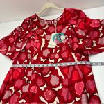 Rhode x Target Midi Red Floral‎ Linen Blend Bell Sleeve Dress Size 16 Summer NEW Photo 12