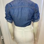 Truth NYC Tie Front Denim Cropped Top with Adjustable Sleeves Photo 8