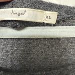 Hazel Women's Size XL Charcoal Grey Striped Waffle Knit Lightweight Sweater Top Gray Photo 2