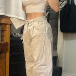 ZARA  Denim Cream Wide Leg Trousers  Photo 2