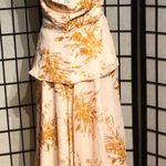 Joie Silk Print Fit Flare Skirt Set Top Halter A-line Low Back  Photo 3