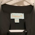 Veronica M  Black Faux Wrap Surplice Long Sleeve Blouse Photo 1