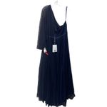 Mac Duggal Mac‎ Duggal Embellished One-Shoulder Draped Gown Navy Size 10 Photo 7