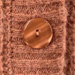 Bartolini Italy Rose Pink Alpaca Blend Crochet Knit Cardigan Sweater Size Small Red Photo 2