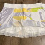Sofibella‎ 13” Canvas Mid Rise Ruffle Floral Print Tennis Skirt Size XL White Photo 4