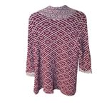 Anthropologie Moth Cowled Galena Pullover Red Motif Sz small Photo 3