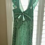 Skies Are Blue Green / White Maxi Dress Photo 2