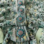 Ralph Lauren ST JOHN Couture Green Teal Tweed Knit Jacket Blouse with Bows Size L Photo 7