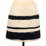 J.Crew | Classic Timeless Cream & Black Brush Strokes Pencil Skirt Size 2 XS Photo 1