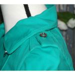 White House | Black Market Green Pea Coat Jacket Size 0 3/4 Sleeve Pockets Photo 6
