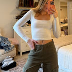 H&M  Green Cargo Army Pants Photo 0