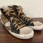 PHILIPPE MODEL Leopard Suede Metallic High Top Size EU 40 Tan Photo 2
