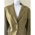 VINTAGE Bernard Zins Paris "Nina" Green Confetti Tweed Blazer Jacket Size 10 Photo 2