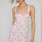 Kimchi Blue Urban Outfitters Sienna Ribbon Pink Mini Dress - Size Small Photo 0