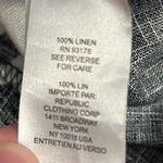 Elie Tahari  pull on high waist wide leg 100% linen printed pants size large navy Photo 7