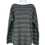 Tommy Bahama | Large | Pickford Lurex Charcoal Silver Stripe Boatneck Sweater Photo 1
