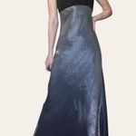 All that jazz 90s vintage shimmery silver black velvet strappy prom dress Photo 4