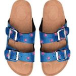 Fanatics Chicago Cubs Women's Mini Print Double Buckle Sandal 5/6 Photo 0